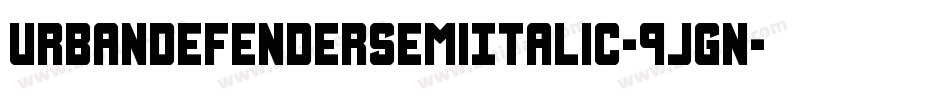 UrbanDefenderSemiItalic-9jGn字体转换