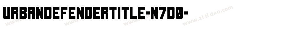 UrbanDefenderTitle-n7D0字体转换
