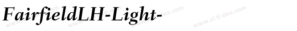 FairfieldLH-Light字体转换
