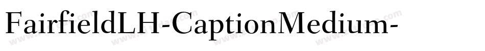 FairfieldLH-CaptionMedium字体转换