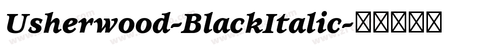 Usherwood-BlackItalic字体转换