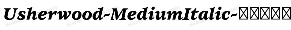 Usherwood-MediumItalic字体转换