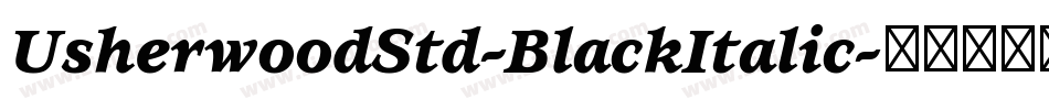 UsherwoodStd-BlackItalic字体转换