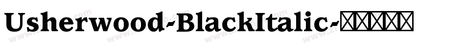 Usherwood-BlackItalic字体转换