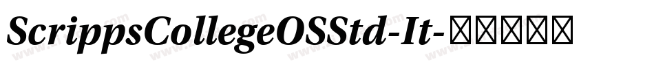 ScrippsCollegeOSStd-It字体转换