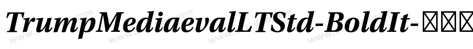 TrumpMediaevalLTStd-BoldIt字体转换