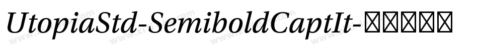 UtopiaStd-SemiboldCaptIt字体转换