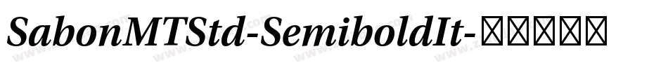 SabonMTStd-SemiboldIt字体转换