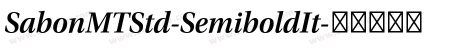 SabonMTStd-SemiboldIt字体转换