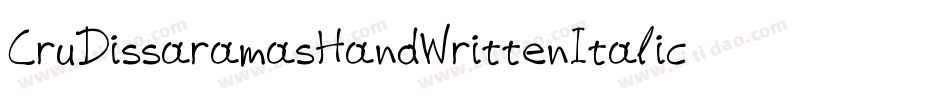 CruDissaramasHandWrittenItalic-My1v字体转换