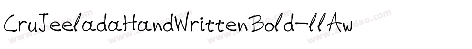 CruJeeladaHandWrittenBold-llAw字体转换
