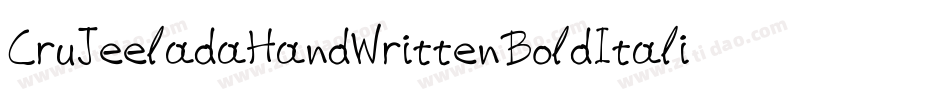 CruJeeladaHandWrittenBoldItalic-n1VO字体转换