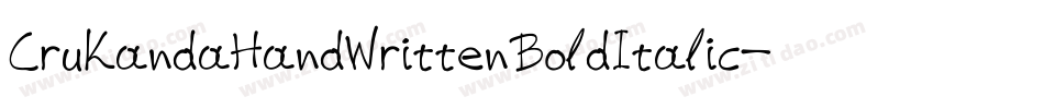 CruKandaHandWrittenBoldItalic-RgWe字体转换