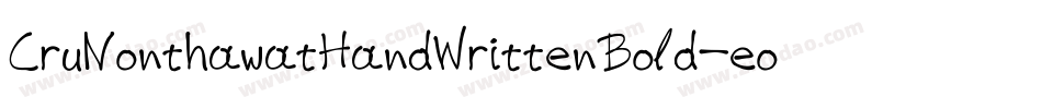 CruNonthawatHandWrittenBold-eoBB字体转换
