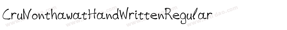 CruNonthawatHandWrittenRegular-Eyvl字体转换