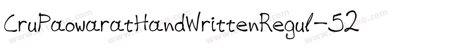 CruPaowaratHandWrittenRegul-52ZG字体转换