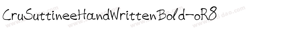 CruSuttineeHandWrittenBold-oR84字体转换