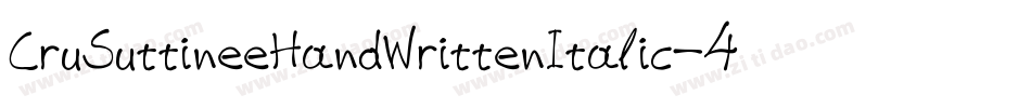 CruSuttineeHandWrittenItalic-4K0l字体转换