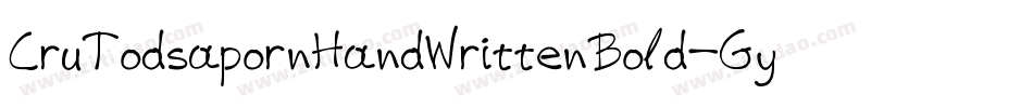 CruTodsapornHandWrittenBold-GymG字体转换