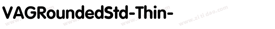VAGRoundedStd-Thin字体转换