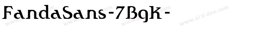 FandaSans-7BgK字体转换