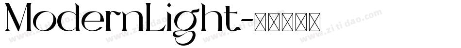 ModernLight字体转换