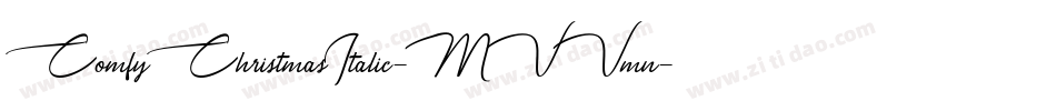 ComfyChristmasItalic-MVVmn字体转换