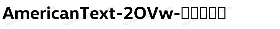 AmericanText-2OVw字体转换