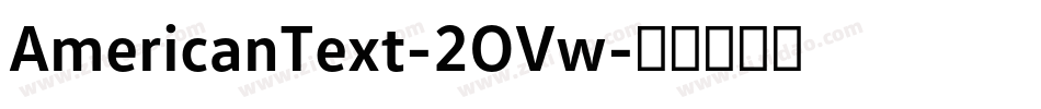 AmericanText-2OVw字体转换