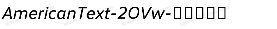 AmericanText-2OVw字体转换