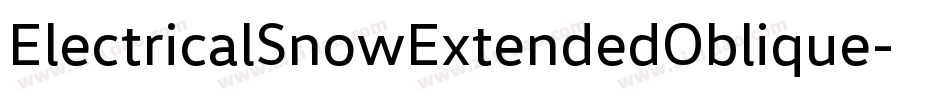 ElectricalSnowExtendedOblique-lXVw字体转换