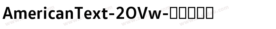 AmericanText-2OVw字体转换