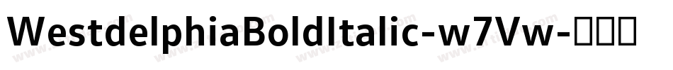 WestdelphiaBoldItalic-w7Vw字体转换