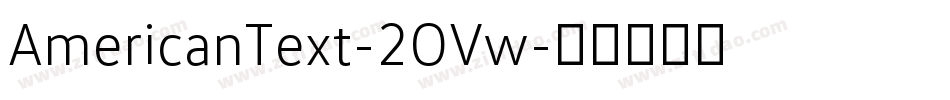 AmericanText-2OVw字体转换