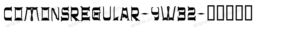Comonsregular-yw32字体转换