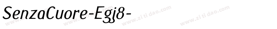SenzaCuore-Egj8字体转换