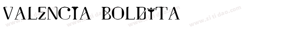Valencia-BoldIta字体转换