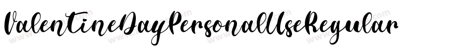 ValentineDayPersonalUseRegular-Pjyr字体转换