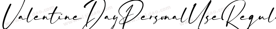ValentineDayPersonalUseRegular-Pjyr字体转换