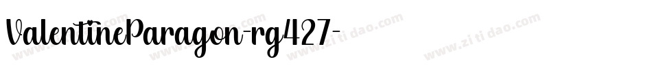ValentineParagon-rg427字体转换