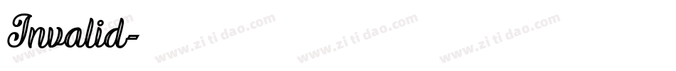 Invalid字体转换