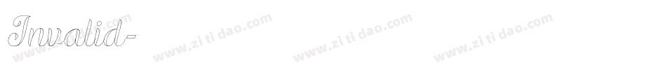 Invalid字体转换