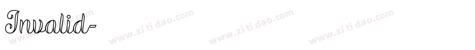 Invalid字体转换