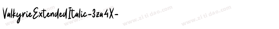 ValkyrieExtendedItalic-3za4X字体转换