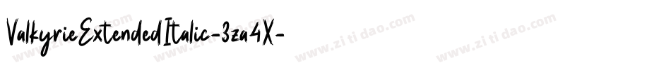ValkyrieExtendedItalic-3za4X字体转换