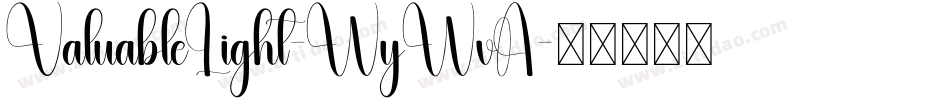 ValuableLight-WyWvA字体转换