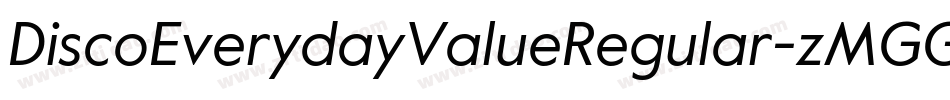 DiscoEverydayValueRegular-zMGG字体转换