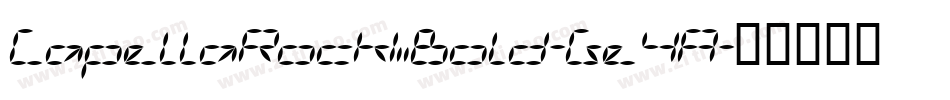 CapellaRockIiiBold-Ge4A字体转换