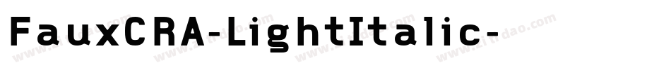 FauxCRA-LightItalic字体转换