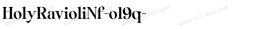 HolyRavioliNf-o19q字体转换